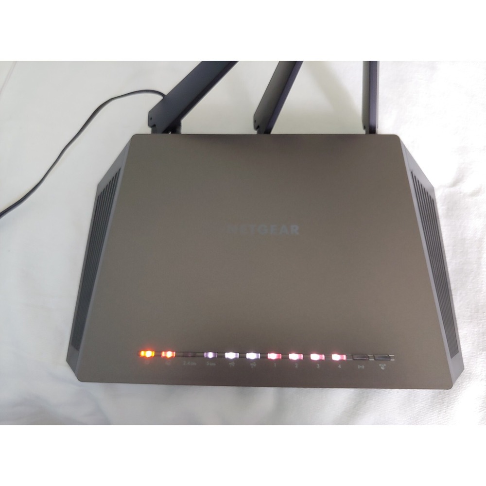 NETGEAR Nighthawk AC1900 Smart WiFi Router Model R7000 Black Computer Internet - Picture 3 of 9